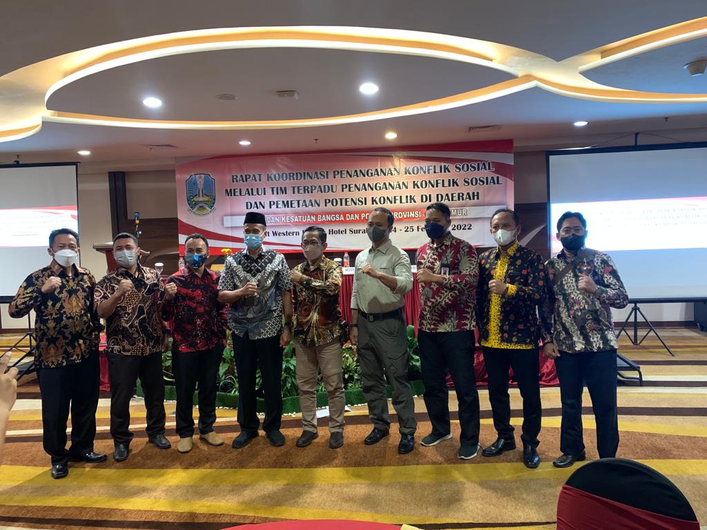 RAPAT KOORDINASI PENANGANAN KONFLIK SOSIAL SERTA PEMETAAN PETA RAWAN KONFLIK 2022