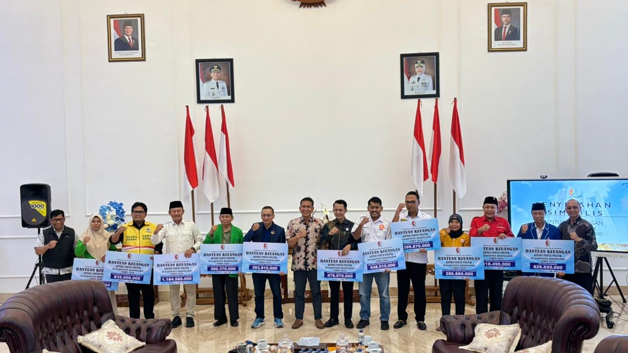 Penyerahan Simbolis Bantuan Keuangan Partai Politik Kabupaten Bojonegoro 2026
