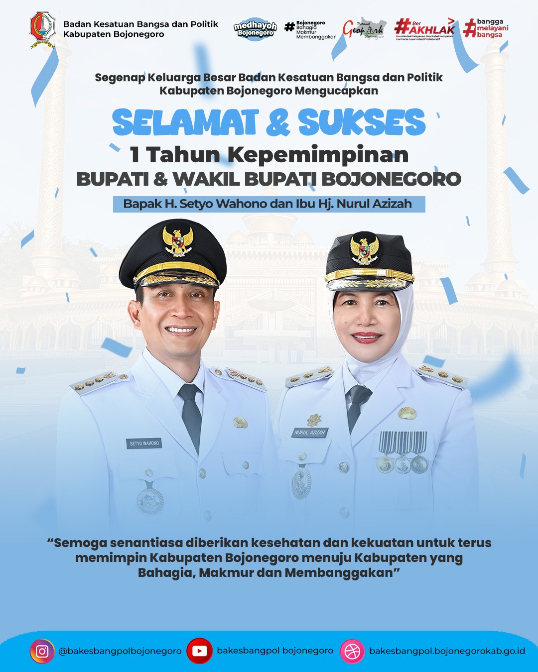 Ucapan Selamat dan Sukses 1 Tahun Kepemimpinan